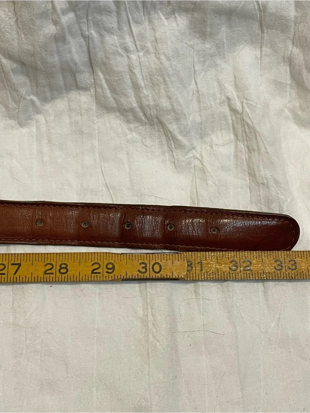 The Leather Shop Vintage Brown Unisex Leather Belt Made in England Size 31